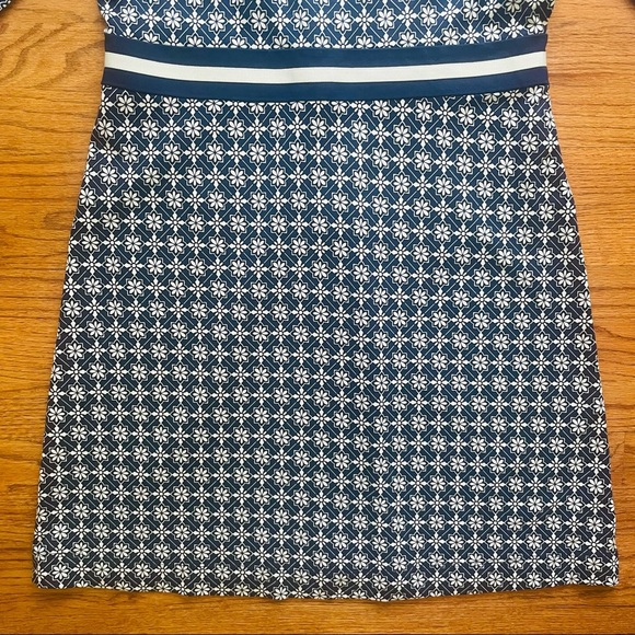 NWT Draper James Honeycomb Nassau Navy Ponte Floral Dress L - Picture 6 of 16